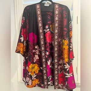 Susan Graver jacket kimono florals